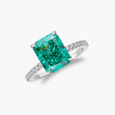 Inel cu piatra verde din argint 925 -  Deloria Emerald